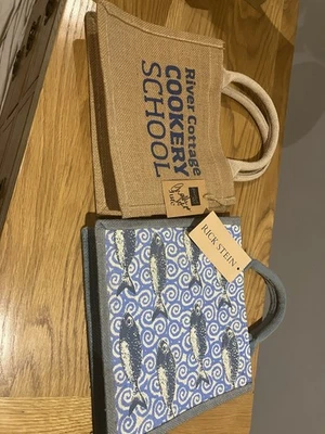 2 Jute Shopping Bags Rick Stein River Cottage New+tags - Image 1 of 4