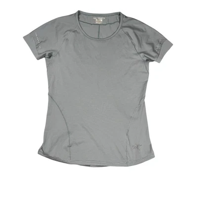 Camisa ajustada de entrenamiento Arc'teryx Motus Crew manga corta para mujer talla XS azul gris Foto 1 de 4