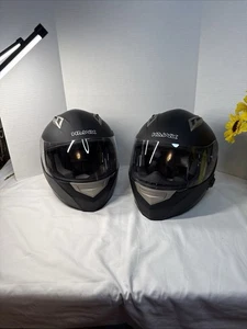2 Hawk Full Face Motorcycle Helmet w/ Blinc Bluetooth Communication Used M 57-58 - Picture 1 of 24