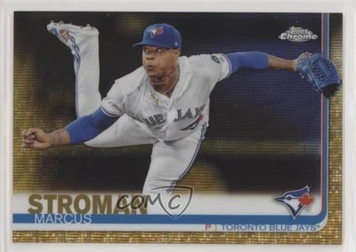 2019 Topps Chrome Gold Wave Refractor /50 Marcus Stroman #128 - Image 1 of 2
