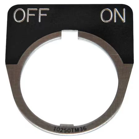 Eaton 10250Tm42 Cutler-Hammer Legend Plate, Half Round, Off On, Black - Image 1 of 1