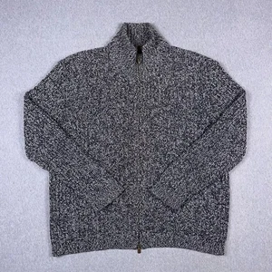 Maglione Loro Piana Uomo XL Cashmere Full Zip Grigio Made in Italy - Foto 1 di 13