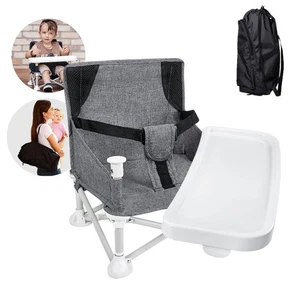 HB.YE Silla Infantil Plegable Silla Bebé con Bandeja Extraíble, Mesa Acolchada - Imagen 1 de 9