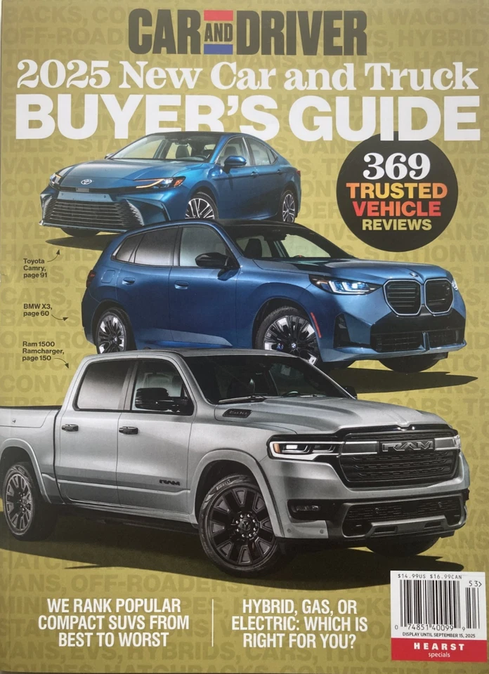 2025 CAR & DRIVER NEW CAR & TRUCK BUYER'S GUIDE Magazine UNBIASED REVIEWS / New - Image 1 of 1