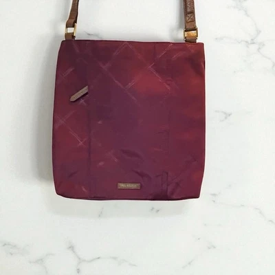 Vera Bradley Borgoña Rojo Preppy Poli Molly Bandolera Bolso de Mano ¡Limpio! Foto 1 de 4