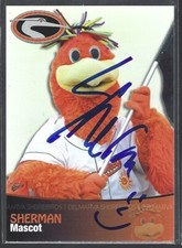 2009 Delmarva Shorebirds Sherman Shorebird Mascot #29 IP autograph signed card