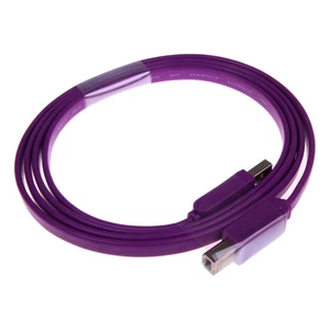 Flaches USB 2.0 Anschlusskabel A auf B, 1,5 m - Lila Super! - Bild 1 von 1