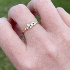 14K Rose Gold Round Cut Solid Moissanite Wedding And Gift Ring For Her - Picture 1 of 7