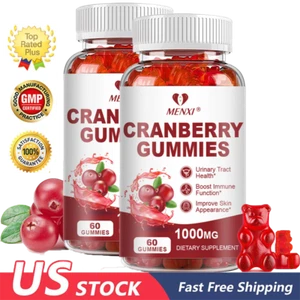 Cranberry 1000mg Gummies with Vitamin C - Urinary Tract Health for Women (2PACK) - Picture 1 of 7