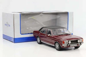 1:18 Ford Granada MK I 1975 Rojo Oscuro Metálico Tejado Negro Mate MCG Diecast - Imagen 1 de 4
