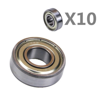 10x 6202Z 15mm Llanta de Rueda Rodamientos Sellados Ranura Profunda Metal Rodamientos de Bolas Piezas Foto 1 de 4