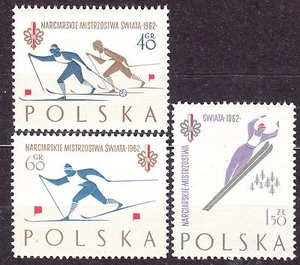 POLAND 1962 **MNH SC#1046a/48a World Ski Champion. FIS - Imagen 1 de 1