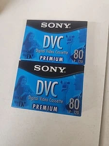 SONY Dvc 80 LP120  DVC Premium Digital Video Cassette NEW Lot Of 2 - Picture 1 of 2