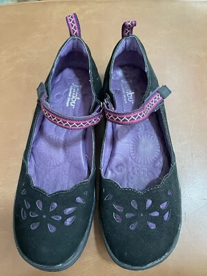 Jambu Brooks Adventure All Terra Mary Janes Negro Gamuza Púrpura Recorte Talla 6.5 Foto 1 de 4