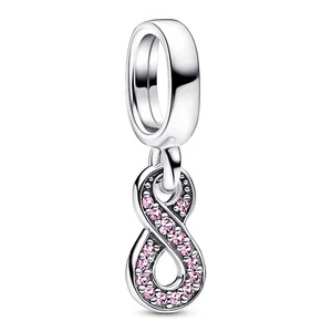 PANDORA Joyería Charm Colgante Brillante Infinito Rosa Plata 792766C01 - Imagen 1 de 5