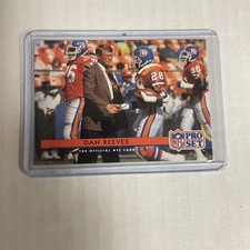 1992 Pro Set Dan Reeves #162 Denver Broncos Coach Autographed Card W/O COA