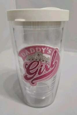 Copo Tumbler Tervis 16 oz Daddy's Girl com tampa branca  - Imagem 1 de 4