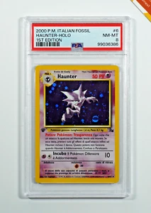 Pokemon PSA 8 Haunter #6 Holo Fossil 1st Edition 2000 Italiano - Imagen 1 de 3