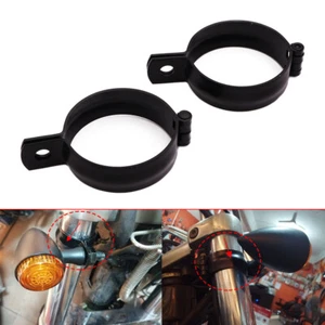 Motorcycle 34-60mm Front Fork Mount Clamp Turn Signal Light Mount Bracket Holder - Picture 1 of 8