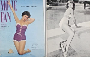 1952 Movie Fan Magazine Special Issue Liz Taylor Rita Hayworth Bathing Pin Up - Picture 1 of 8