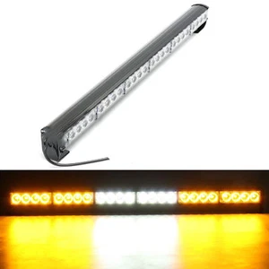 24 LED White Amber 27'' Emergency Traffic Advisor Flash Strobe Light Bar A&B&A - Picture 1 of 9