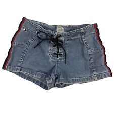 Tommy Hilfiger Denim Jean Short Shorts Juniors 11  Lace Up Vintage 32 33 Waist