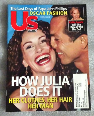 US Weekly Magazine April 2 2001,Oscar Fashion Julia Roberts Katie Couric # 320 - Image 1 of 4