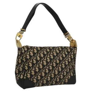 Christian Dior Trotter Canvas Shoulder Bag Navy Auth mr1263 - Picture 1 of 19