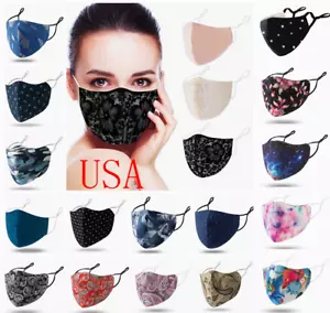 Gesichtsmaskenbezug Mode wiederverwendbar waschbar atmungsaktiv Tuchbezug Frauen Unisex - Bild 1 von 47