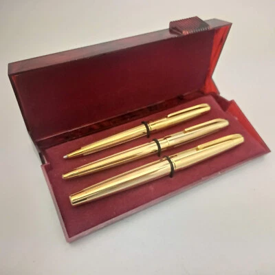 СОЮЗ СОЮЗ ПОЗОЛОЧЕННЫЙ ПЕРЬЕВАЯ РУЧКА 14K F NIB КОМПЛЕКТ ОЧЕНЬ РЕДКАЯ ВИНТАЖНЫЙ СССР NOS - Изображение 1 из 4