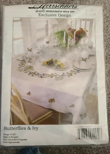 Herrschners Needlepoint #11-021 Butterflies & Ivy Tablecloth - Picture 1 of 2