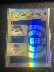 2005 Donruss Elite Teams Blue Kerry Wood Mark Prior Sammy Sosa Greg Maddux /1000