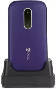 Doro 6620 Purple - 3G Clamshell Big Button Mobile Phone for Seniors / Unlocked