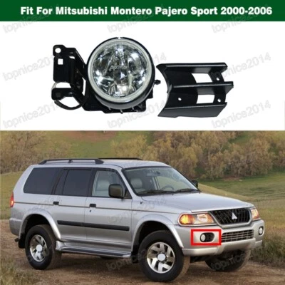 Faro antiniebla delantero derecho con kit de cubierta para Mitsubishi Montero Pajero Sport 2000-2006 Foto 1 de 4