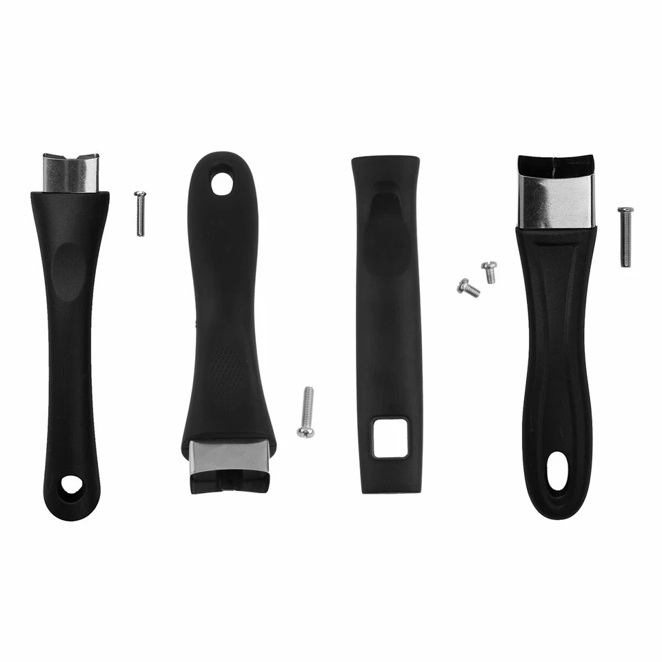 Black Bakelite Kitchen Long Replacement Handle with Screw for Pan Pot Cookware - Image 1 of 1