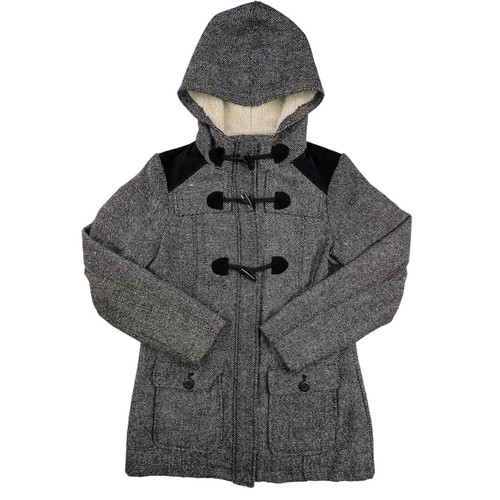 VETEMENTS prAna Megan sherpa pile cappuccio giacca donna media bottoni a levetta misto lana