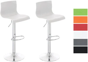 Set 2x Taburetes De Bar Hover Con Asiento De Polipropileno Regulables En Altura - Imagen 1 de 2