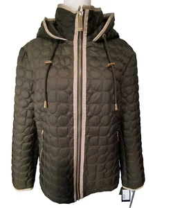NWT - Kate Spade New York Woman's XL Water Resistant Hooded Quilted Jacket  - Picture 1 of 11