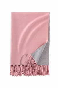 Plain Reversible Scarf Premium Collection Super Soft Classic Blend Shawl Wrap - Picture 1 of 16