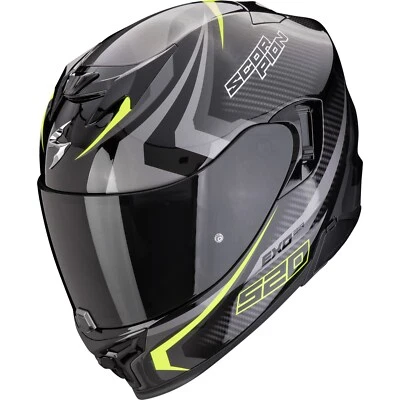 Motorrad Helm S - Scorpion EXO-520 EVO Air Terra schwarz-silber-fluogelb - Bild 1 von 3