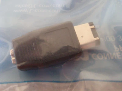 NEW L-com Lcom Connectivity Firewire 1394 Adapter 6-Pin M to 4-Pin F FWA011MF - Image 1 of 2