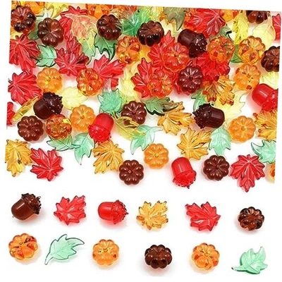 Relleno de jarrón de otoño para Acción de Gracias, 130 piezas acrílico calabaza decoración de acción de gracias Foto 1 de 4