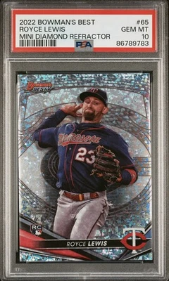 2022 Bowman’s Best Royce Lewis Mini Diamond Refractor /299 RC PSA 10 Pop 7 - Image 1 of 2