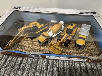 CAT  1:64 construction diecast  4 pc Concrete Mixer Dump Truck Loader Excavator - Image 1 of 4