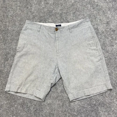 J Crew Linen Shorts Men's Size 33 Gray Shorts Summer Casual - Image 1 of 4