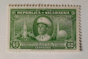 Sello de correo aéreo "extranjero" de Nicaragua, 1940, sc#C249, sin usar, NG - Imagen 1 de 2