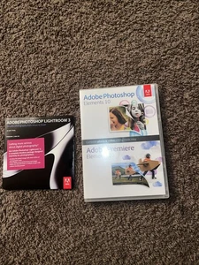 Adobe Photoshop Elements 10 for PC & Mac - Serial Number Included + Lightroom 3 - Picture 1 of 1