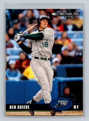 Tarjeta de béisbol 2003 Donruss #196 Ben Grieve Tampa Bay Devil Rays Foto 1 de 2