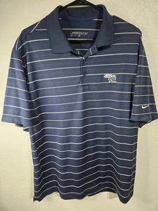 Nike Golf Torrey Pines Golf Poloshirt Herren Größe Large blau gestreift Golft-Shirt - Bild 1 von 11