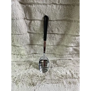 Vintage EKCO USA Chrome Slotted Spoon Kitchen Utensil Tool Cooking Serving - Picture 1 of 3